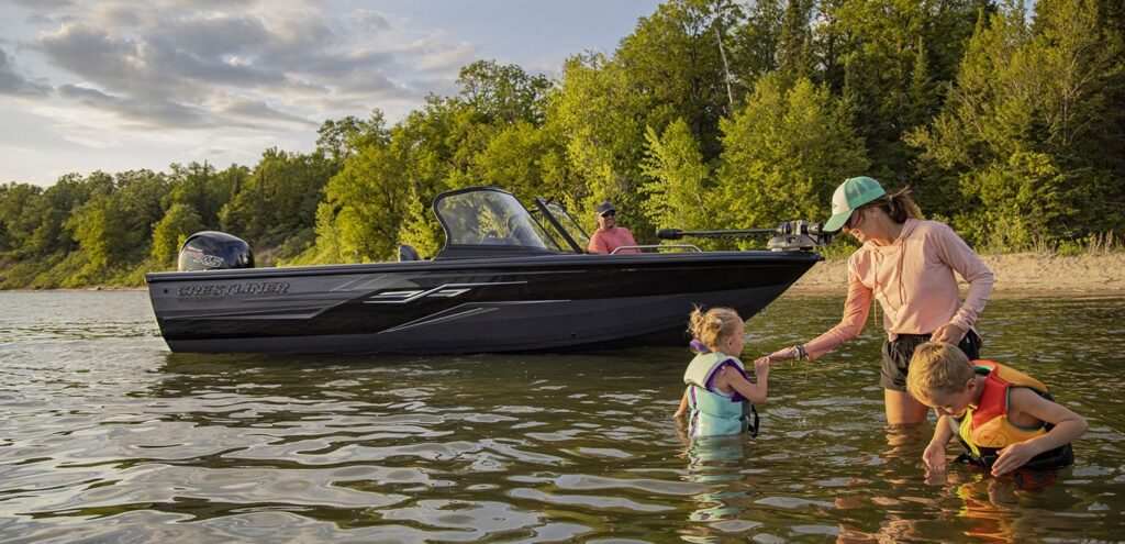 Crestliner boat on the water